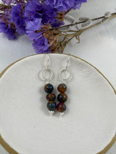 Load image into Gallery viewer, Emerald, Ruby and Sapphire Earrings