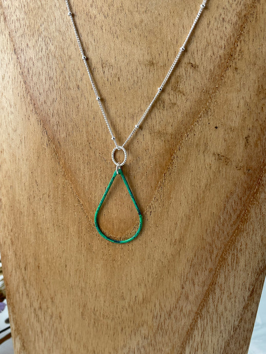 Green Teardrop Necklace