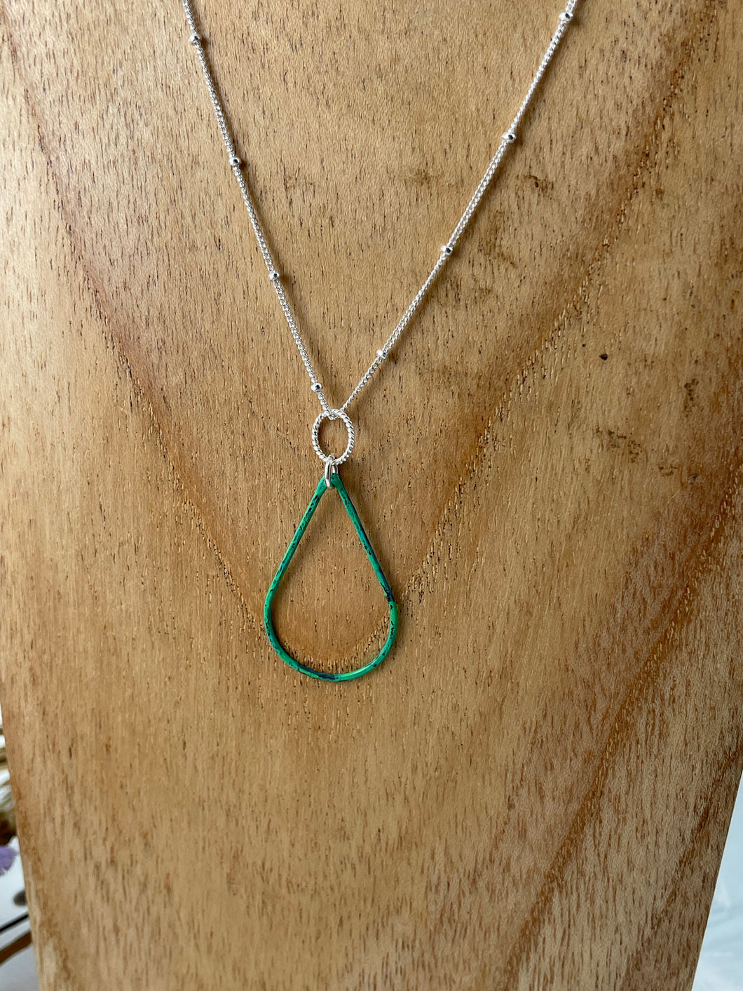 Green Teardrop Necklace