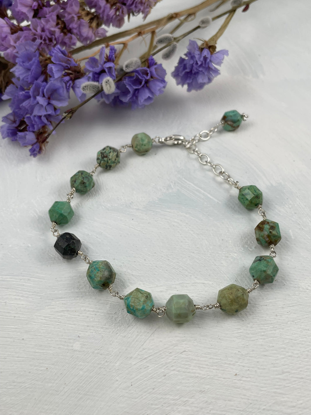 Hubei Turquoise And Silver Bracelet