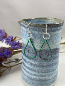 Green Teardrop Earrings