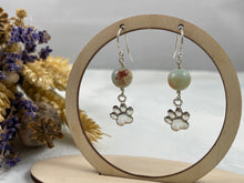 Load image into Gallery viewer, Natural Sea Sediment Jasper and Paw Earrings