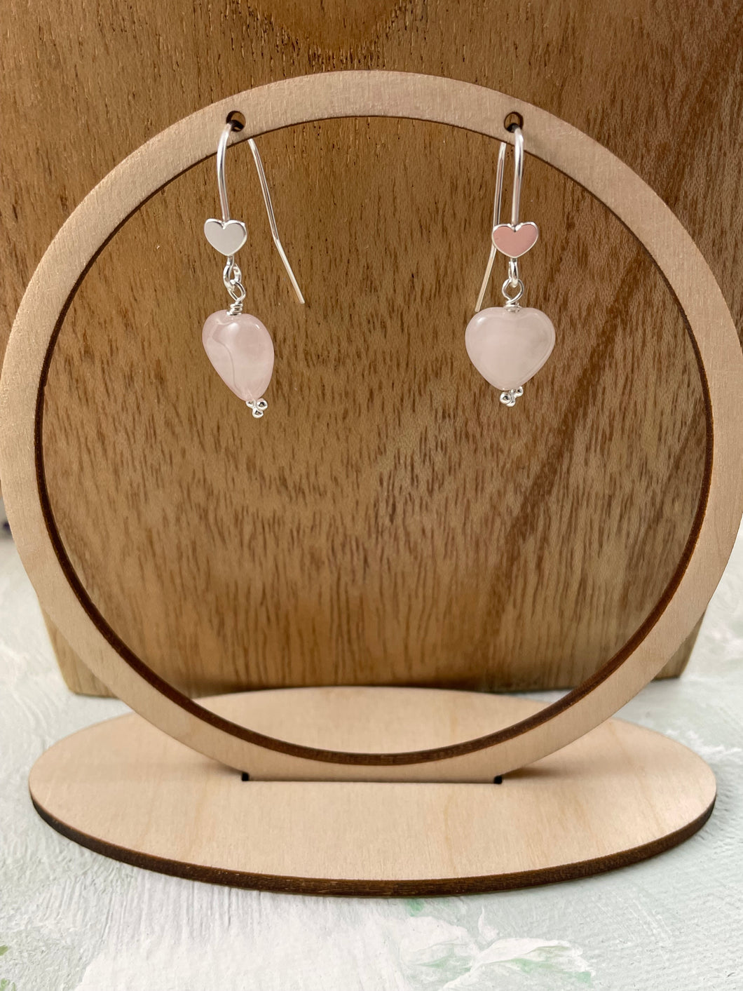 Rose Quarts Small Drop Earrings