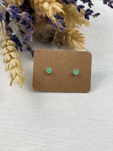 Chrysoprase Studs