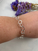 Load image into Gallery viewer, Lightweight Hammered Sterling Silver Bracelet