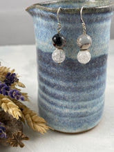 Load image into Gallery viewer, Aquamarine and Rock Crystal Earrings