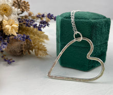 Load image into Gallery viewer, Hammered Sterling Silver Heart Necklace