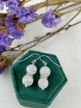 Load image into Gallery viewer, Cracked Rock Crystal Earrings