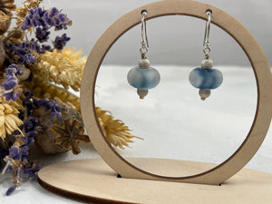 Blue Lampwork Earrings