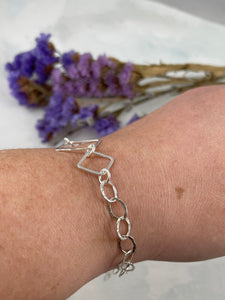 Geometric Silver Bracelet