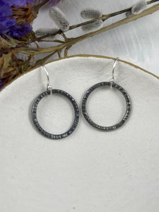 Oxidised Circles of Joy Earrings