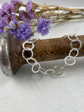 Load image into Gallery viewer, Lightweight Hammered Sterling Silver Bracelet