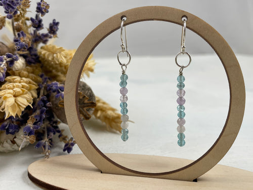 Apatite and Lavender Amethyst Earrings