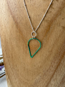 Green Teardrop Necklace