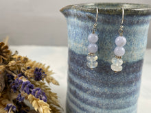 Load image into Gallery viewer, Blue Lace Agate and Moonstone Earrings