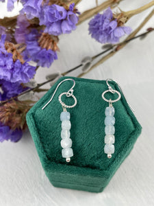 Aquamarine Cubes Earrings