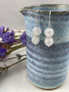 Cracked Rock Crystal Earrings