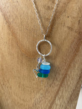 Load image into Gallery viewer, Sea Glass and Heart Necklace