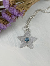 Load image into Gallery viewer, Swiss Blue Topaz Star Necklace