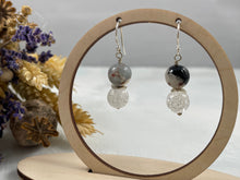 Load image into Gallery viewer, Aquamarine and Rock Crystal Earrings