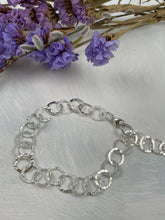 Load image into Gallery viewer, Lightweight Hammered Sterling Silver Bracelet