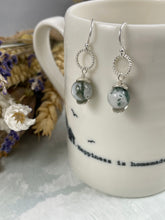 Load image into Gallery viewer, Tree Agate Drop Earrings