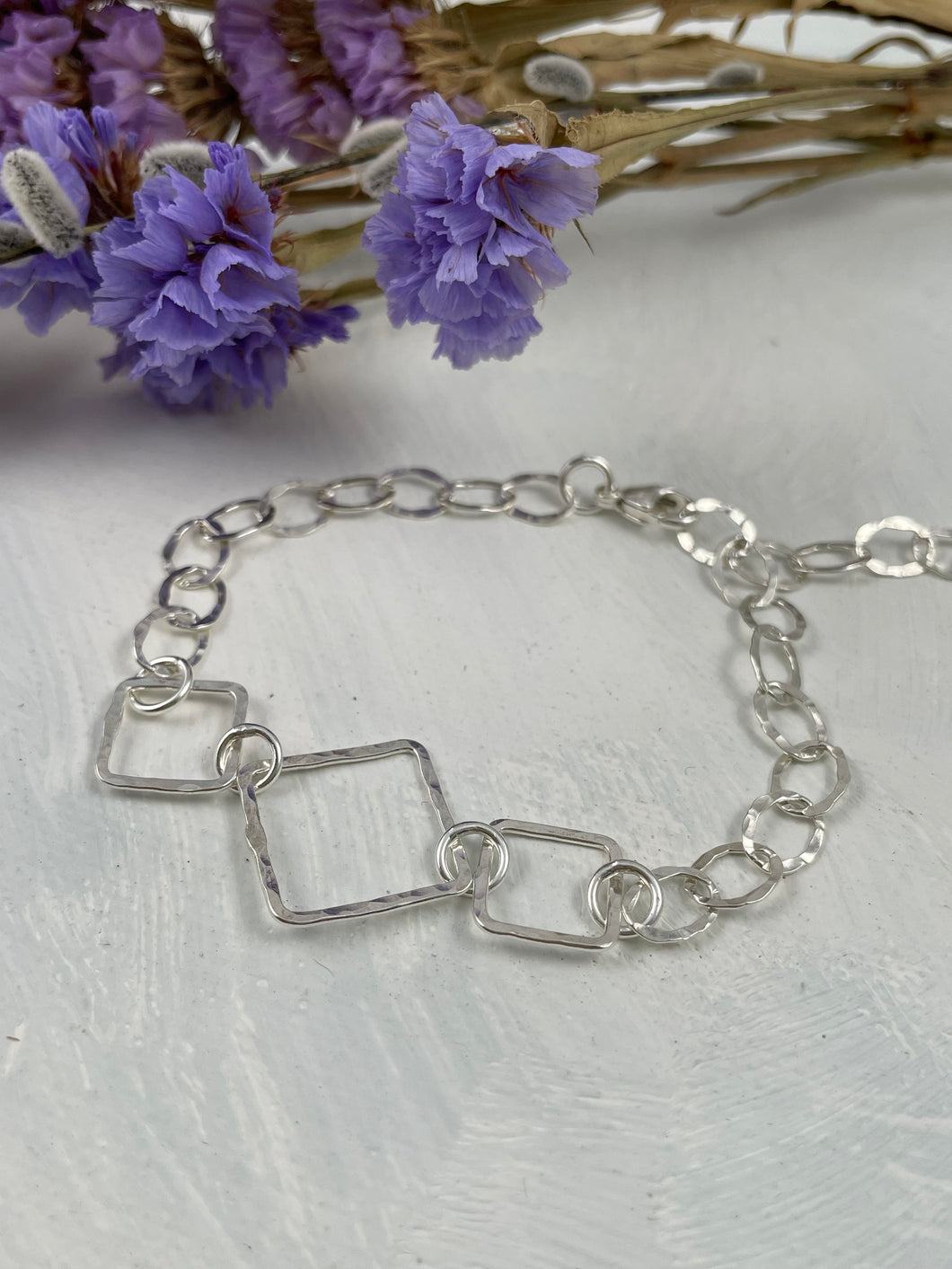 Geometric Silver Bracelet