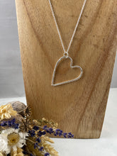 Load image into Gallery viewer, Hammered Sterling Silver Heart Necklace