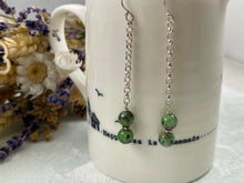 Load image into Gallery viewer, Ruby in Zoisite Dangly Earrings