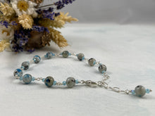 Load image into Gallery viewer, K2 Granite and Blue Crystal Bracelet