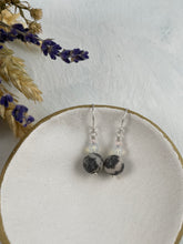 Load image into Gallery viewer, Zebra Jasper and Opalite Earrings