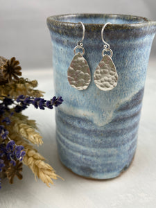 Hammered Teardrop Earrings