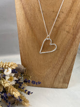 Load image into Gallery viewer, Silver Open Heart Necklace