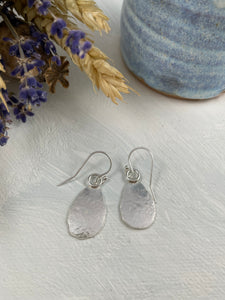 Hammered Teardrop Earrings