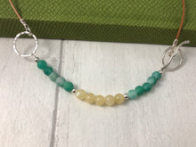 Load image into Gallery viewer, Green and Yellow Stone Toggle Necklace