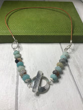 Load image into Gallery viewer, Amazonite Sterling Silver Toggle Necklace