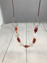 Load image into Gallery viewer, Retro Orange and White Necklace