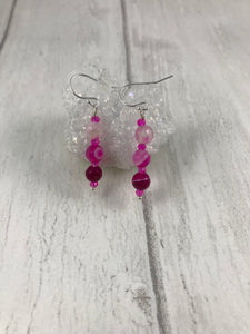 Pink Agate Earrings