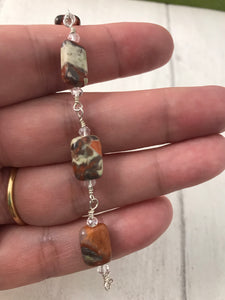 Picasso Jasper and Sterling Silver Bracelet