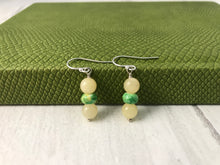 Load image into Gallery viewer, Butterscotch Jade and Green and Yellow Rondells Sterling Silver Jewellery Set