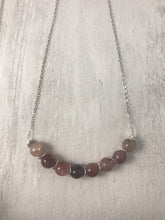 Load image into Gallery viewer, Sterling Silver and Strawberry Quartz Necklace