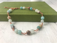 Load image into Gallery viewer, Amazonite and Copper Bracelet