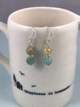 Load image into Gallery viewer, Amazonite and Sterling Silver Earrings