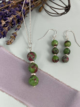 Load image into Gallery viewer, Ruby and Zoisite Pendant and Chain