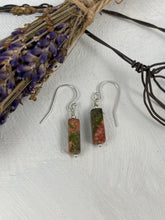 Load image into Gallery viewer, Unakite Drop Earrings