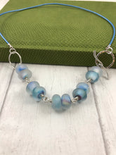 Load image into Gallery viewer, Blue Glass Beaded Neacklace