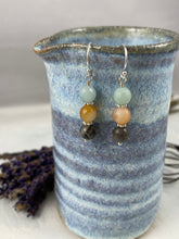 Load image into Gallery viewer, Amazonite and Silver Drop Earrings