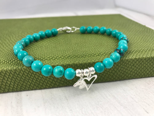 Turquoise Horse Charm Bracelet