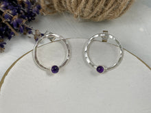 Load image into Gallery viewer, Amethyst Circle Studs