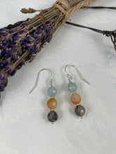 Load image into Gallery viewer, Amazonite and Silver Drop Earrings